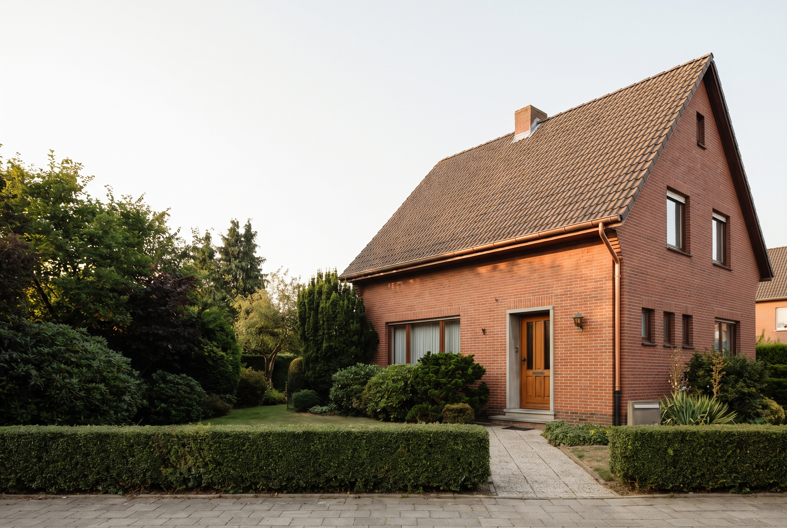 Gepflegtes Wohnhaus mit Garten als Symbolbild
